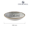 Miska coupe, 248 mm | CHURCHILL, Homespun Accents Jasper Grey