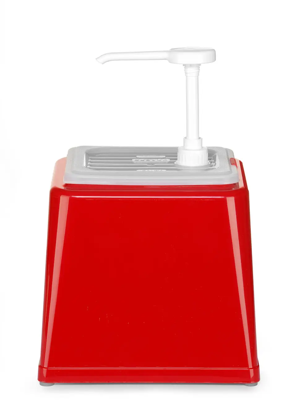 Pojemnik do sosów z pompką, 2,5 l, czerwony, 230x210x327 mm | HENDI, 203521