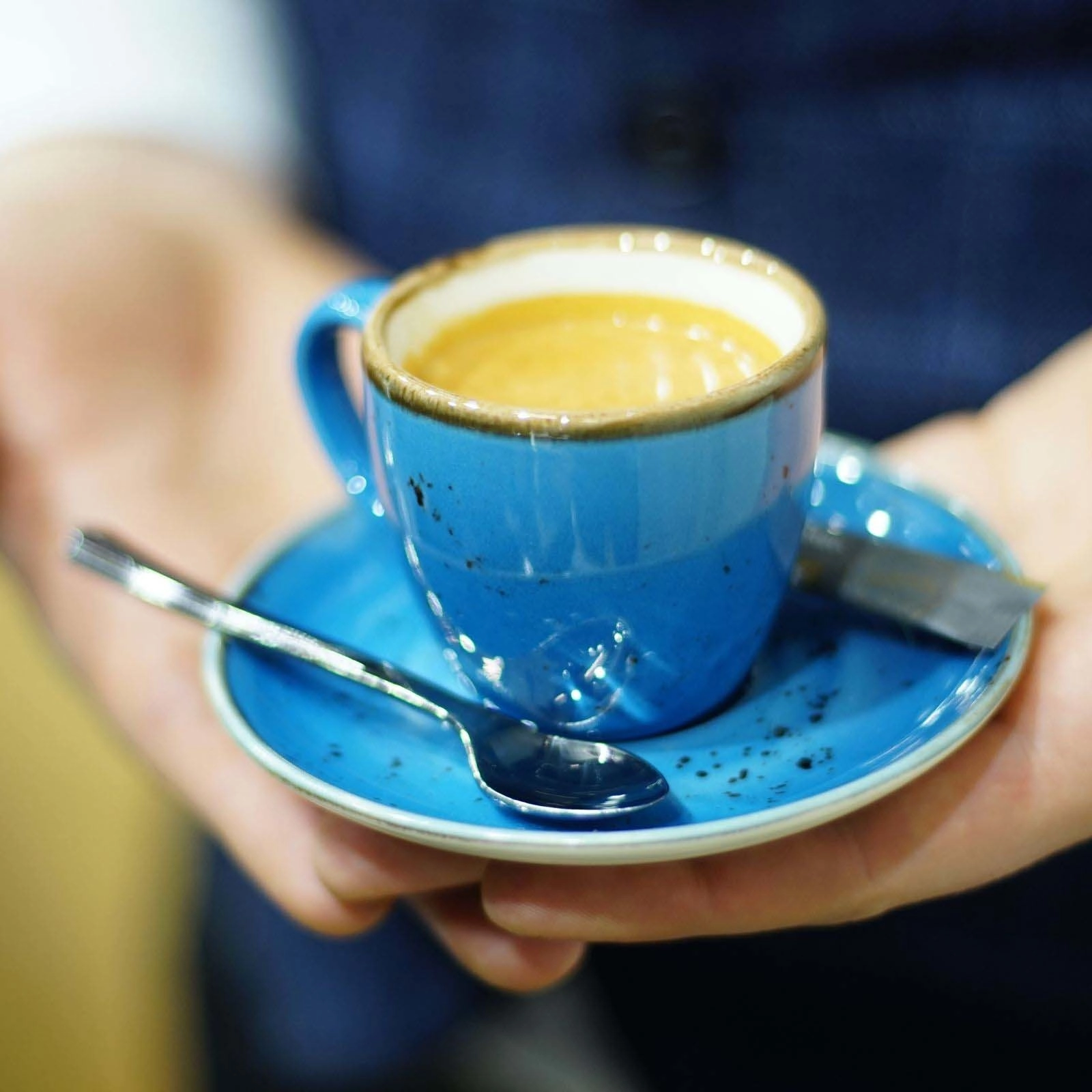 Filiżanka do espresso, 90 ml, niebieska | FINE DINE, Iris