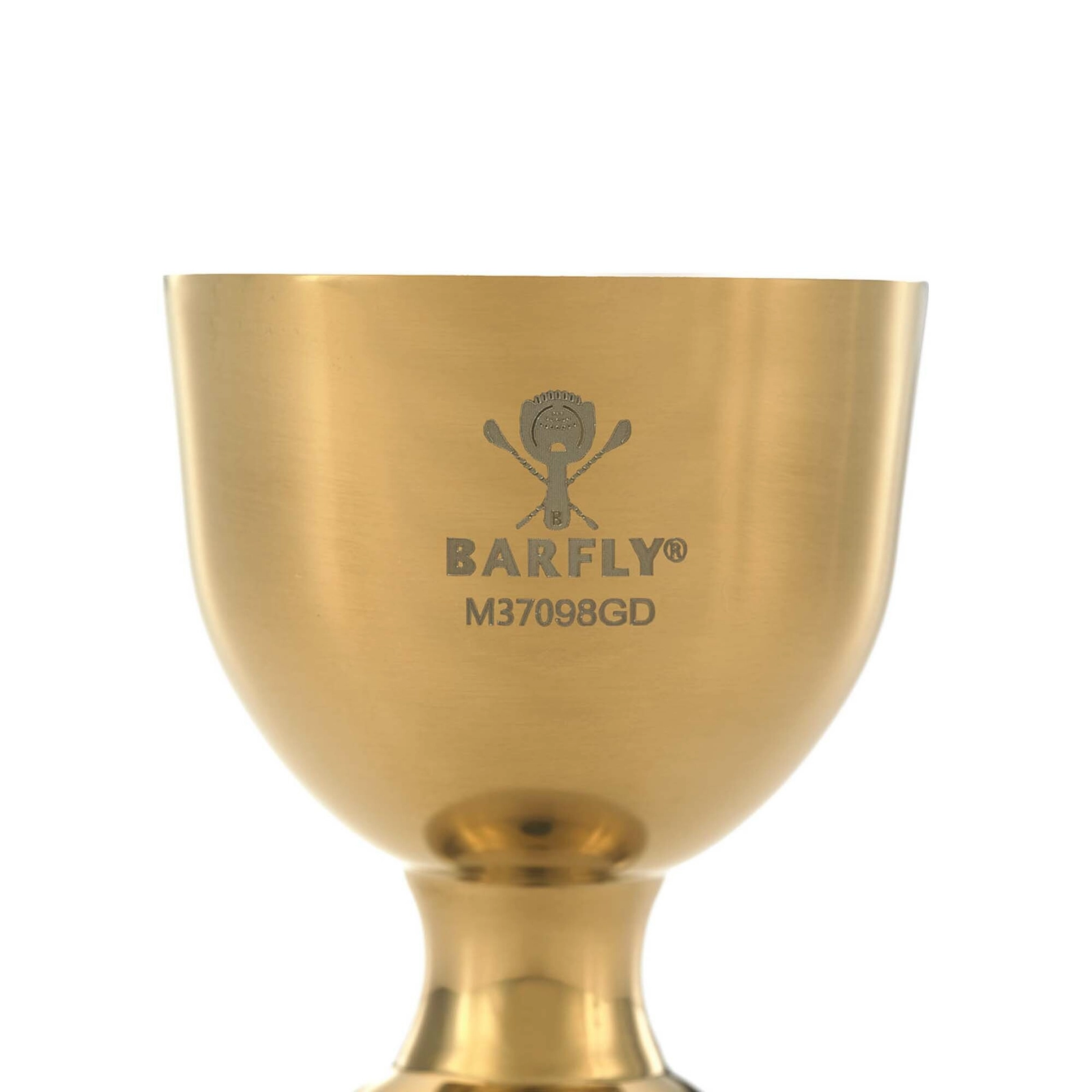 Miarka barmańska Bell z prostą krawędzią, ze stali nierdzewnej, złota, 25/50 ml | BARFLY, Bell