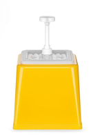 Pojemnik do sosów z pompką, 2,5 l, żółty, 230x210x327 mm | HENDI, 203538