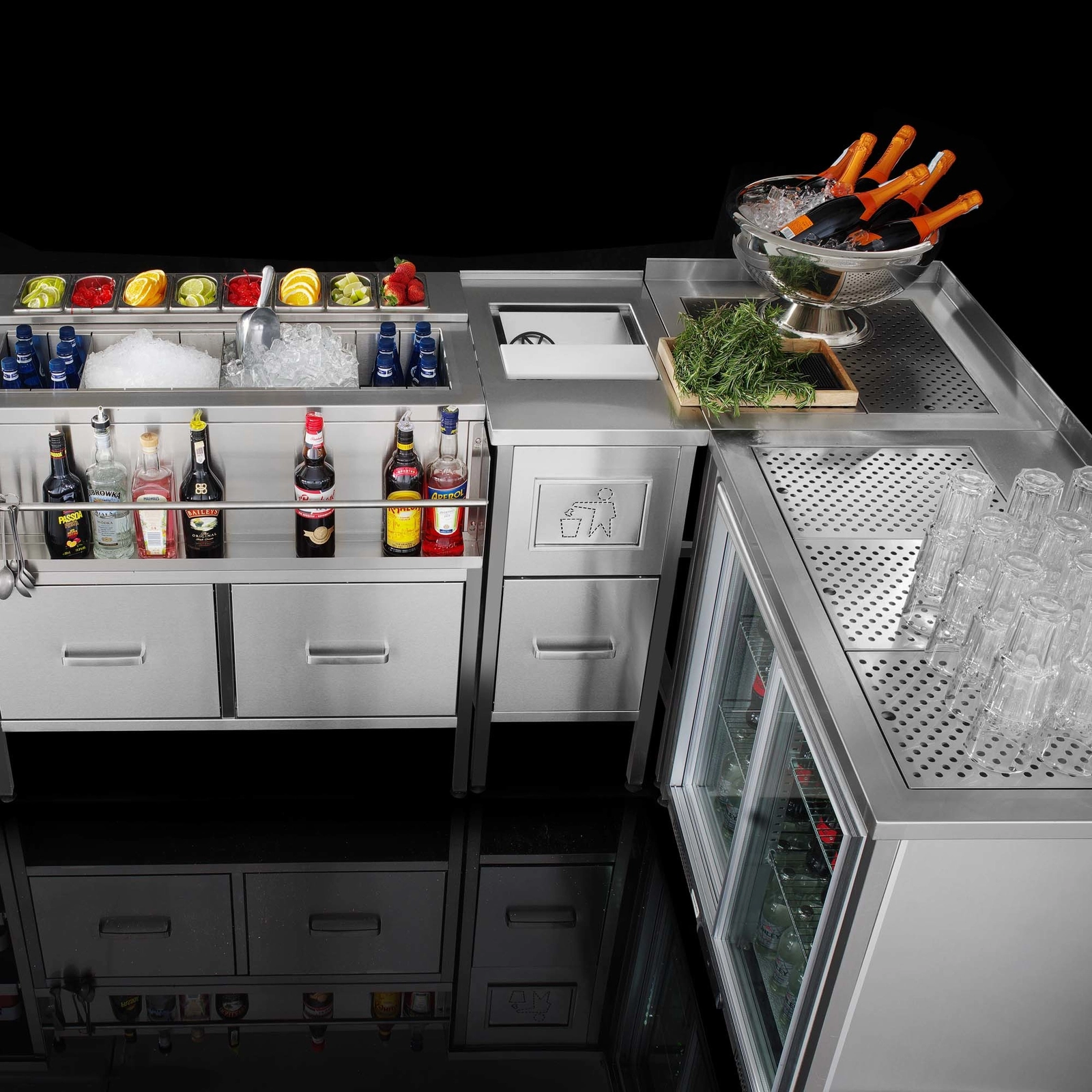 Stół barowy konstrukcyjny, 700×650×900 mm | BARMATIC, Oxygen