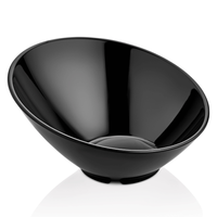 Miska skośna z melaminy, czarna, 233×125 mm | FINE DINE, Melamina