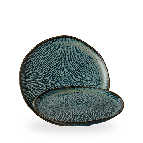 Talerz naturalny, Ø260 mm | CHURCHILL, Cascade Sapphire Blue