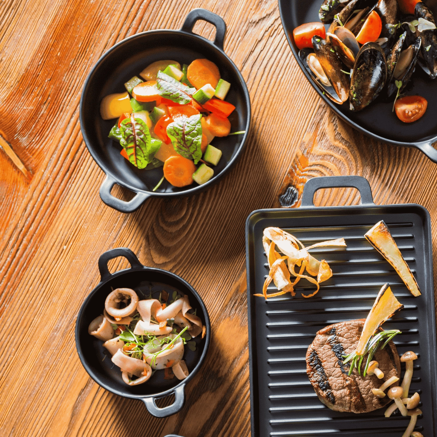 Naczynie do serwowania z melaminy czarne, 150×115×37 mm | FINE DINE, Little Chef