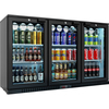 Barowa witryna chłodnicza 3-drzwiowa, 308 l, 1350x530x835 mm | STALGAST, 882323