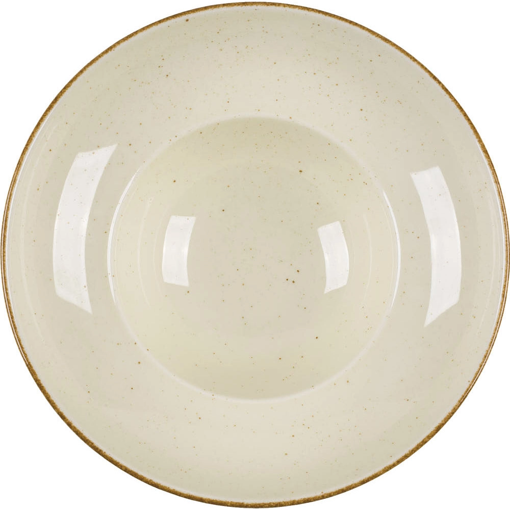 Talerz głęboki do pasty Kaszub z porcelany Ø260 mm, kremowy | LUBIANA, Art