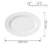 Półmisek owalny, 240×170 mm | FINE DINE, Bianco