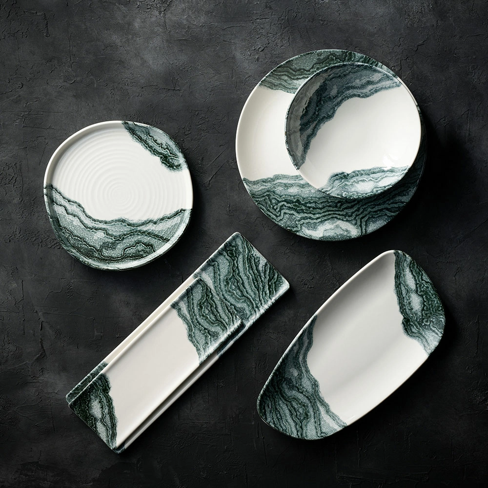 Taca porcelanowa, 300×90 mm, kremowa | CHURCHILL, Tide Black