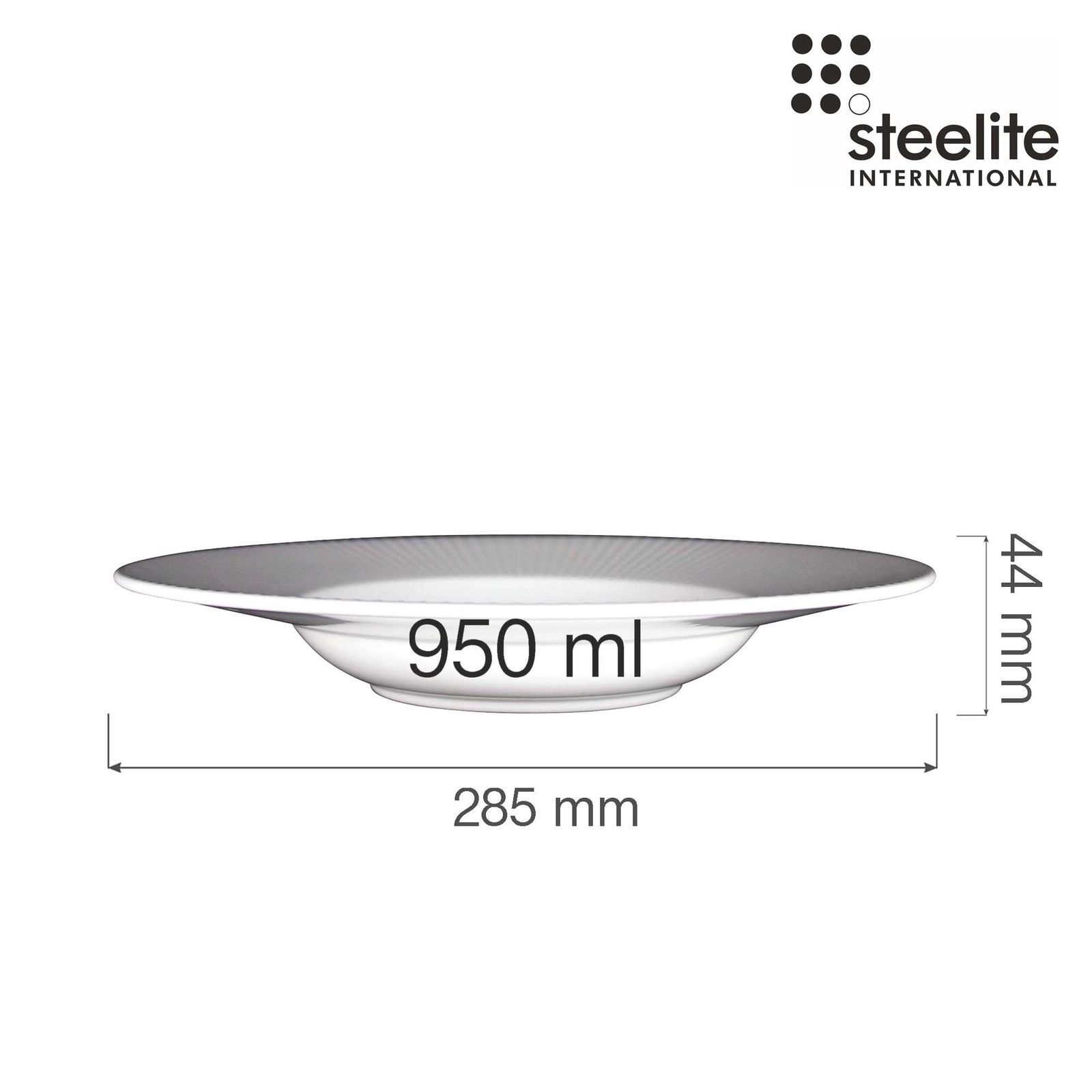 Talerz głęboki Gourmet, ⌀285 mm, kremowy | STEELITE, Willow