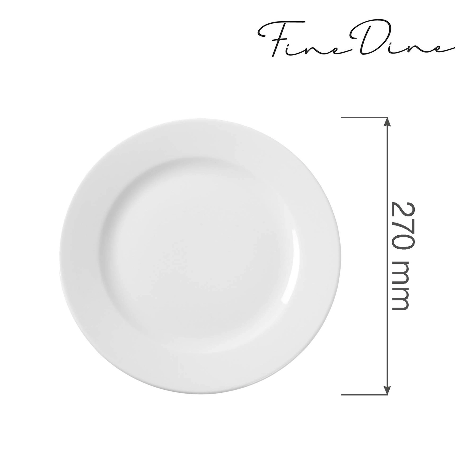 Talerz płytki, Ø270 mm | FINE DINE, Bianco