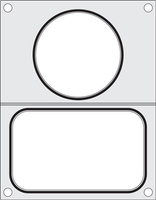 Matryca do zgrzewarki CDS-01, na tackę bez podziału 178x113 mm + ø115 mm | CAS, 805428