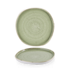 Talerz z wysokim rantem o organicznym kształcie, Ø210 mm | CHURCHILL, Stonecast Sage Green