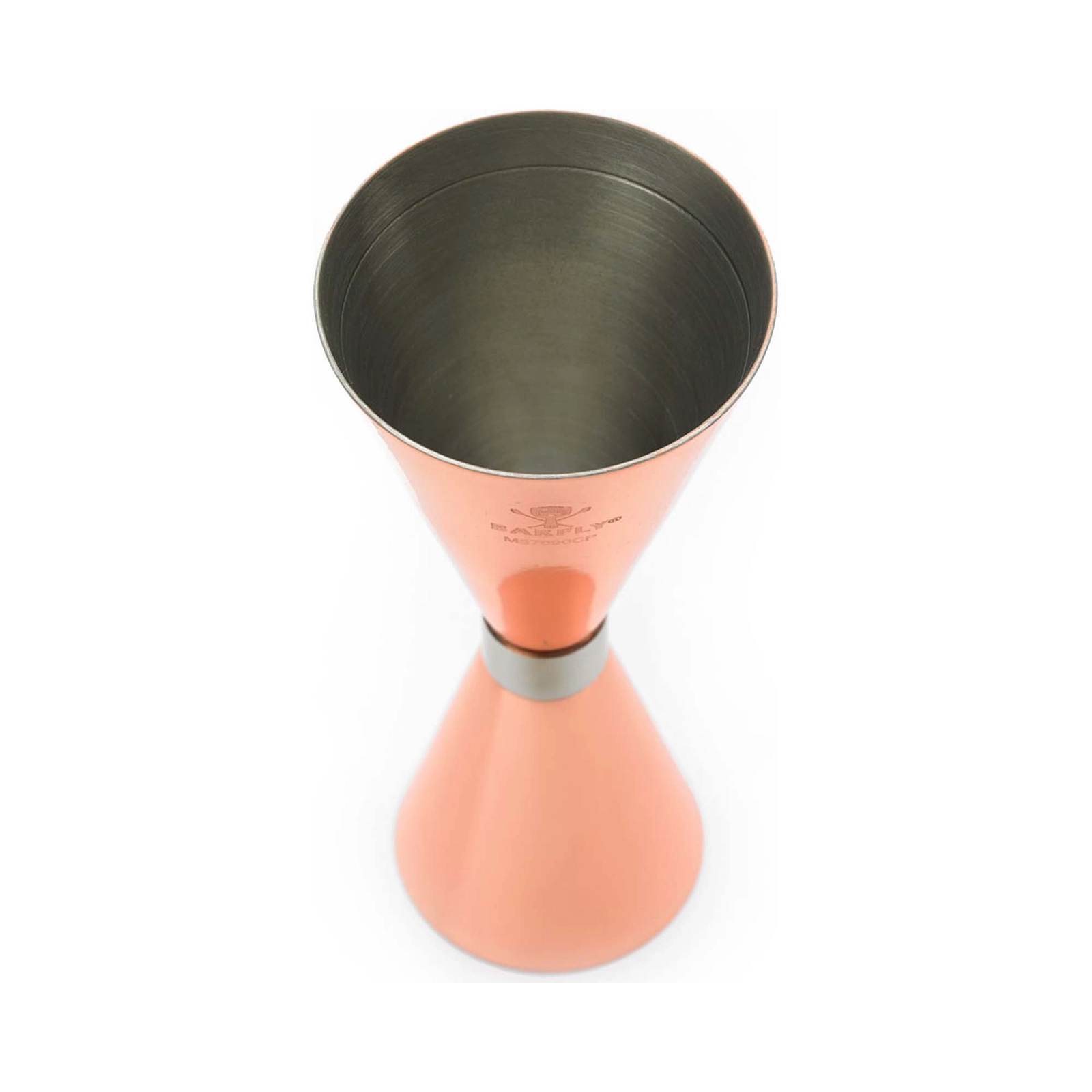 Jigger – miarka barmańska Slim Style, 30/60 ml, miedziana ze stalową obwódką | BARFLY, M37090CP