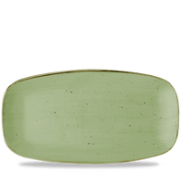 Talerz podłużny szefa kuchni, 360×190 mm | CHURCHILL, Stonecast Sage Green