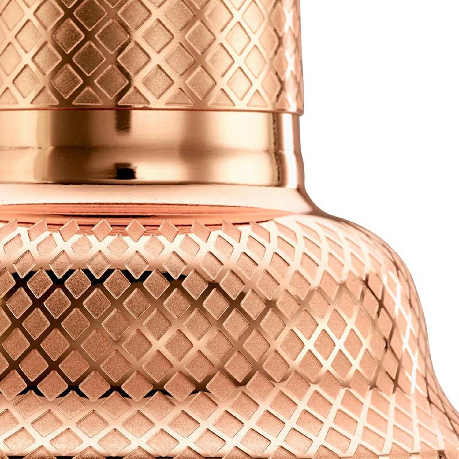 Shaker barmański 3-częściowy w stylu japońskim Diamond Lettice, ze stali nierdzewnej, miedziany, 700 ml | BARFLY, Diamond Lettice