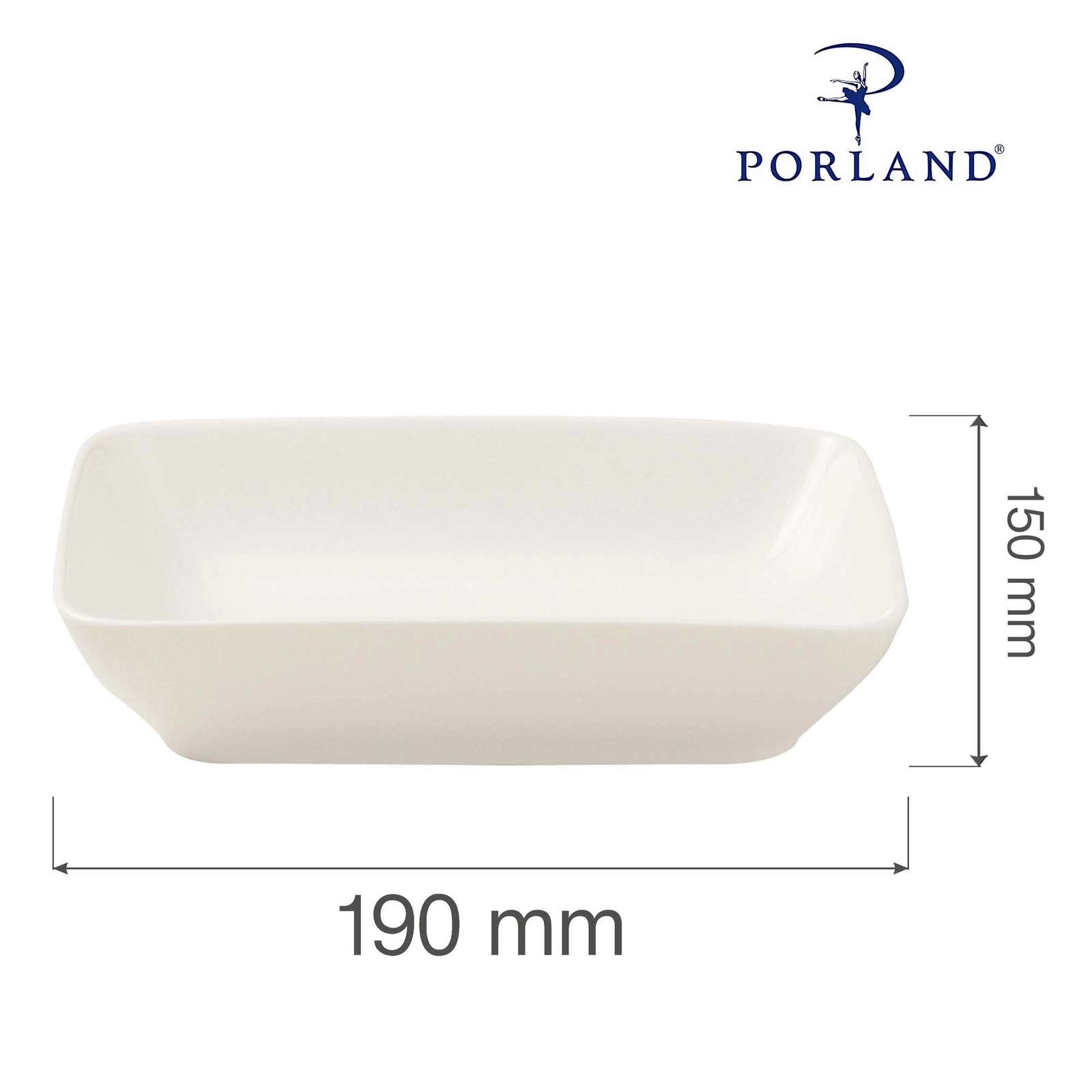 Półmisek do przystawek, 190×150 mm | PORLAND, Dove
