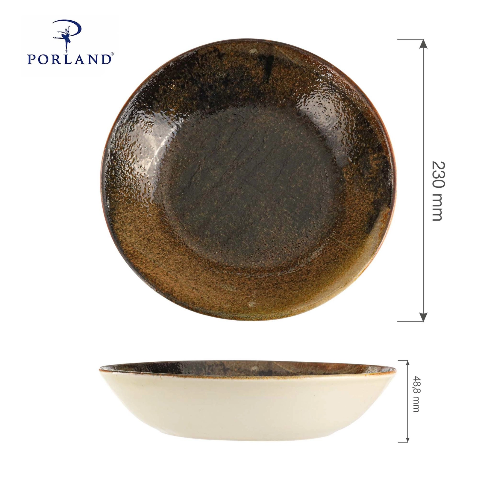 Talerz głęboki, Ø230 mm | PORLAND, Genesis
