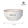 Miska sztaplowana, Ø120 mm, 400 ml, kremowa | FINE DINE, Vanilla