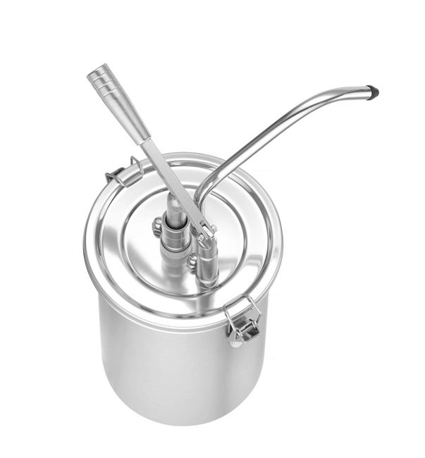 Pojemnik ze stali nierdzewnej do sosów z dyspenserem, 4,5 l, ⌀180x420 mm | HENDI, 558102