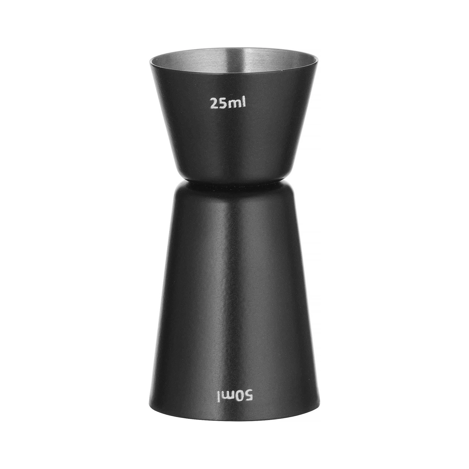 Jigger – miarka barmańska 25/50 ml, czarny, Ø45×86 mm | BAR UP, 596647