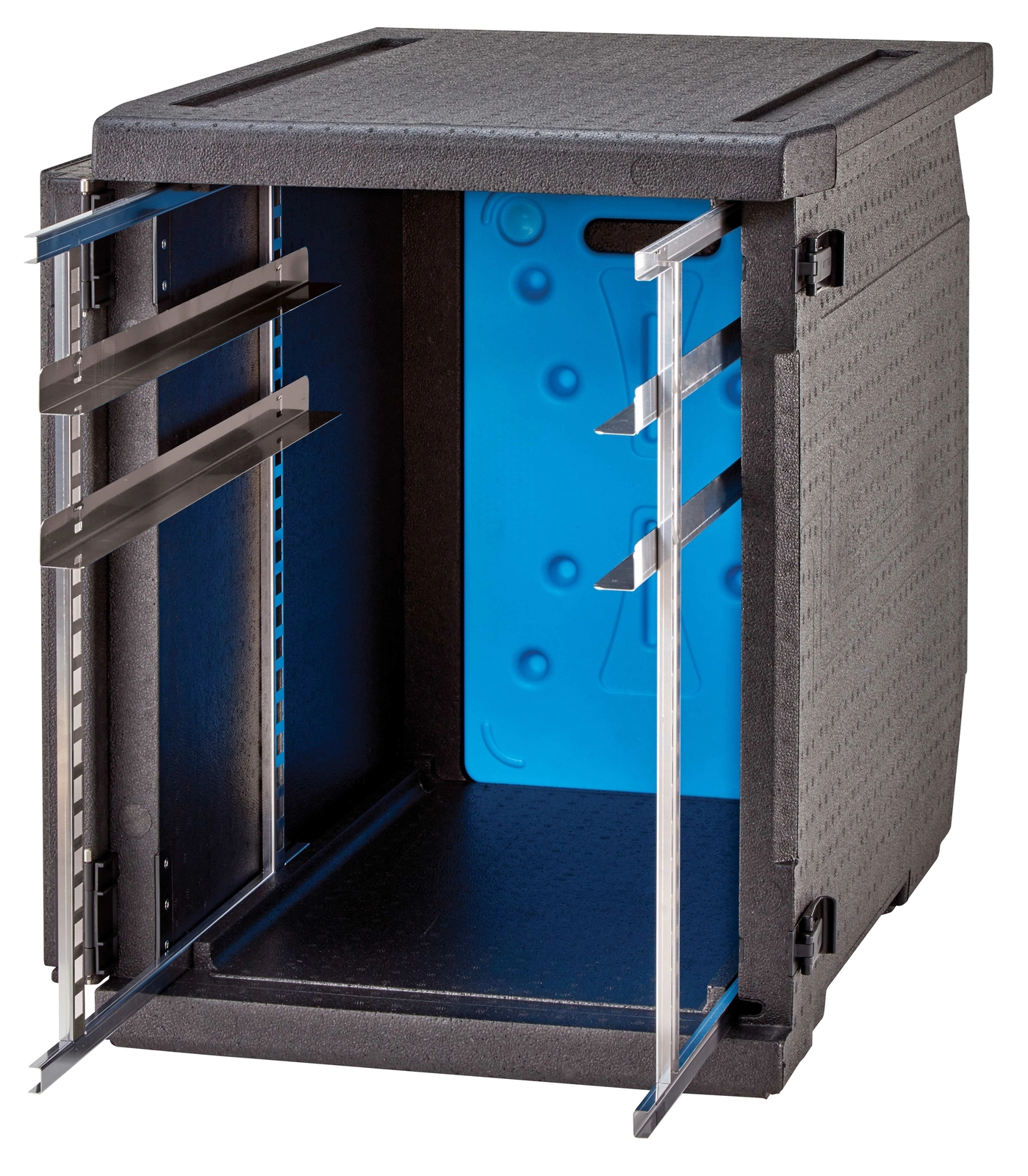 Pojemnik termoizolacyjny, 155 l, głębokość 615 mm, ładowany od przodu, 770x540x687 mm, czarny | CAMBRO, EPP4060FADJR110