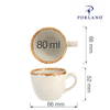 Filiżanka do espresso, 80 ml | PORLAND, Seasons Ashen