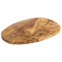 Deska do serwowania 255x165x15 mm, z drewna oliwnego, brązowa | APS, 905