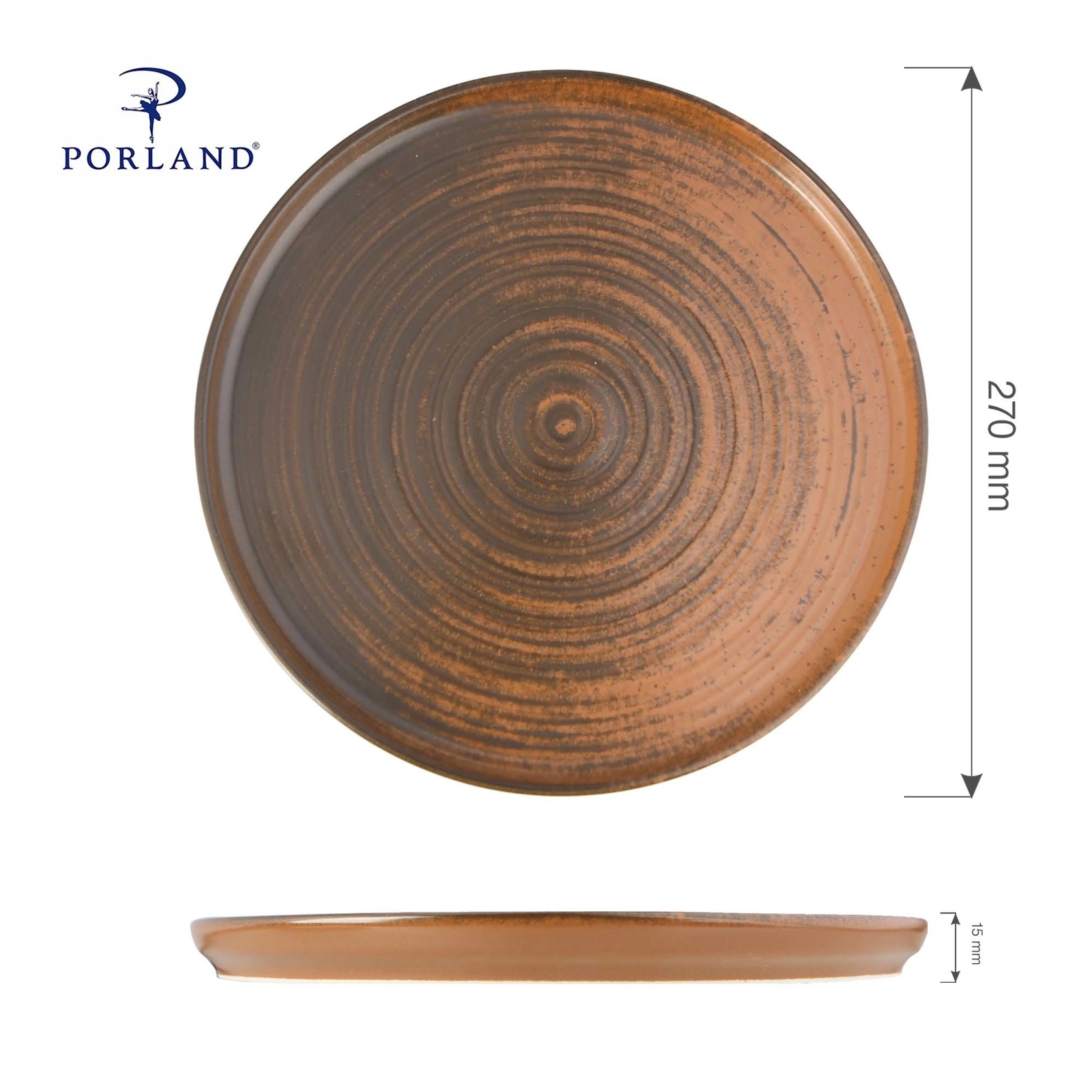 Talerz z wysokim rantem, Ø270 mm | PORLAND, Lykke Brown