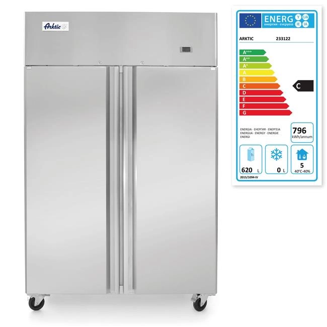 Szafa chłodnicza 2-drzwiowa, 900 l, 230V, 0,450 kW, 1200x740x1950 mm | ARKTIC, 233122