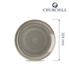 Talerz płytki, Ø324 mm | CHURCHILL, Stonecast Peppercorn Grey