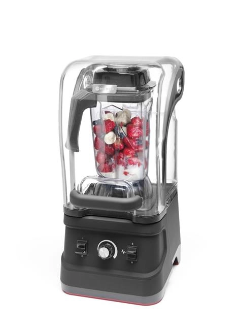 Blender barmański z obudową wyciszającą, czarny, 2,5 l, 220-240V, 1,68 kW, 250x300x540 mm | HENDI, 230688