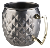 Kubek beczka ze stali nierdzewnej 0,5 l, inox, młotkowany, antyczny | APS, MoscovMule