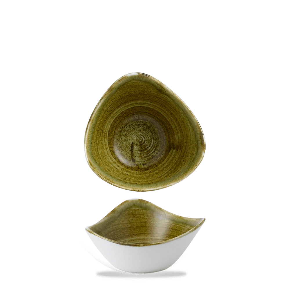 Miska trójkątna, Ø153 mm | CHURCHILL, Stonecast Plume Green