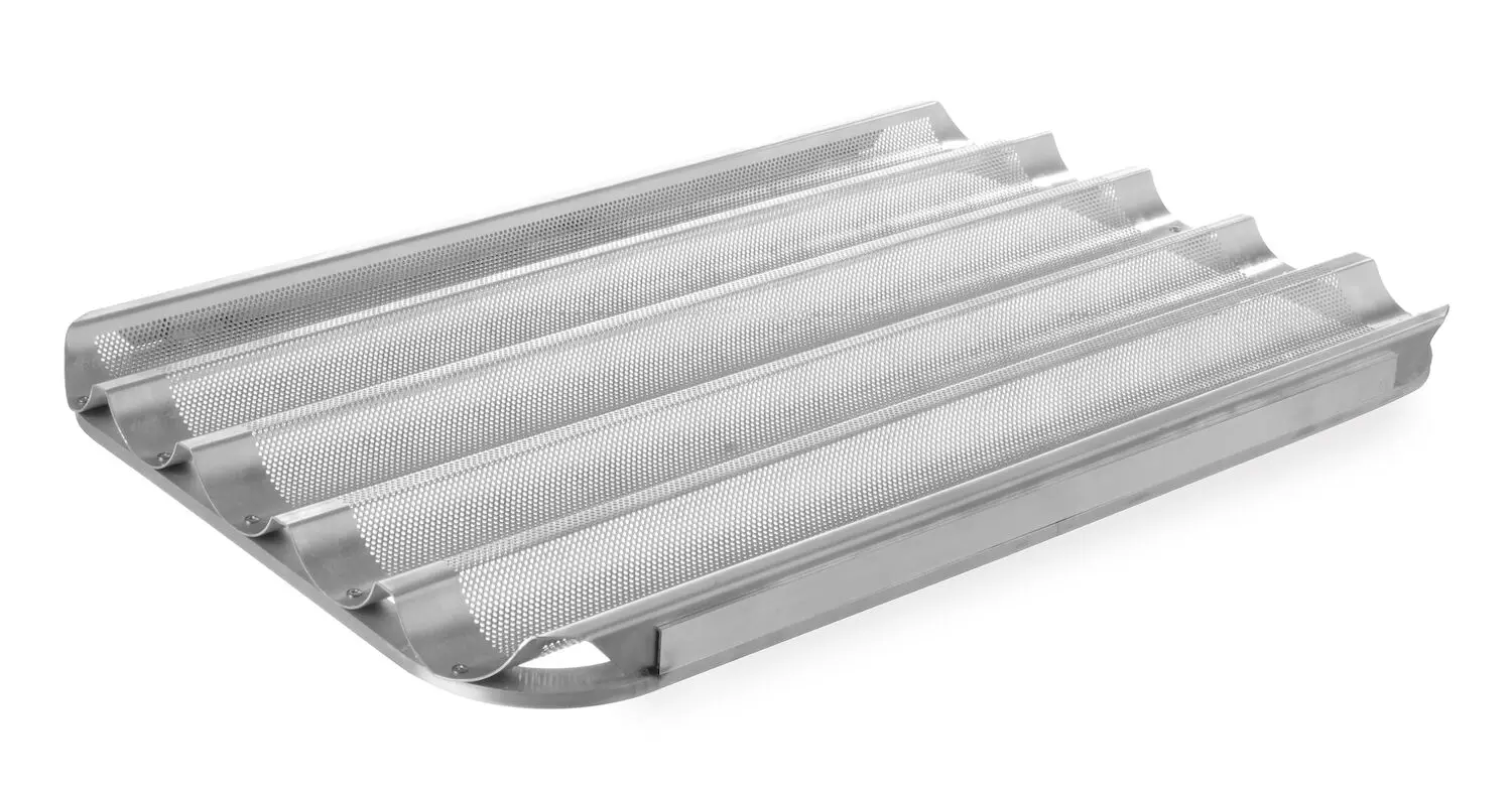 Blacha do bagietek, perforowana, na 5 sztuk, 600x400 mm | HENDI, 808238