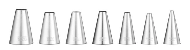 Końcówki do rękawów proste, zestaw 7 szt. | HENDI, 551615