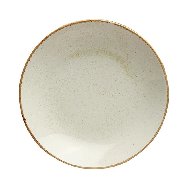 Talerz coupe z porcelany, kremowy, ø260 mm | FINE DINE, Sand