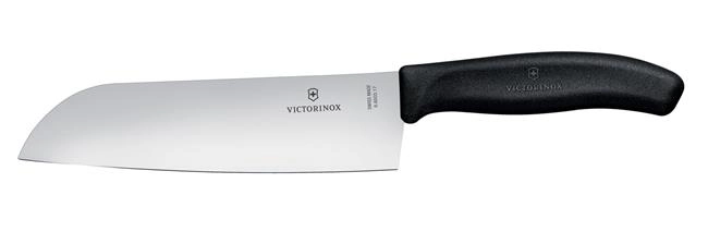 Nóż Santoku ze szlifem kulowym 298 mm, czarny | VICTORINOX, 6.8503.17B