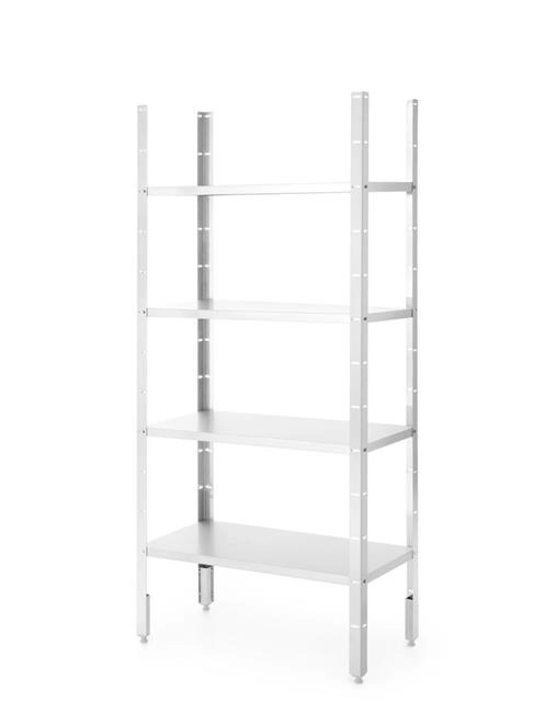 Regał magazynowy 4 półki pełne, skręcany, 1000x500x1800 mm | REVOLUTION, 812617