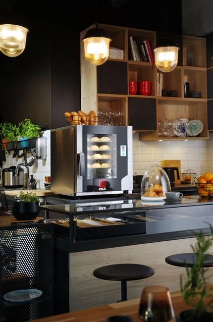 Piec konwekcyjno-parowy 5×GN 2/3, elektryczny, 230V/3,2 kW, 550×754×662 mm | TECNOEKA, Evolution