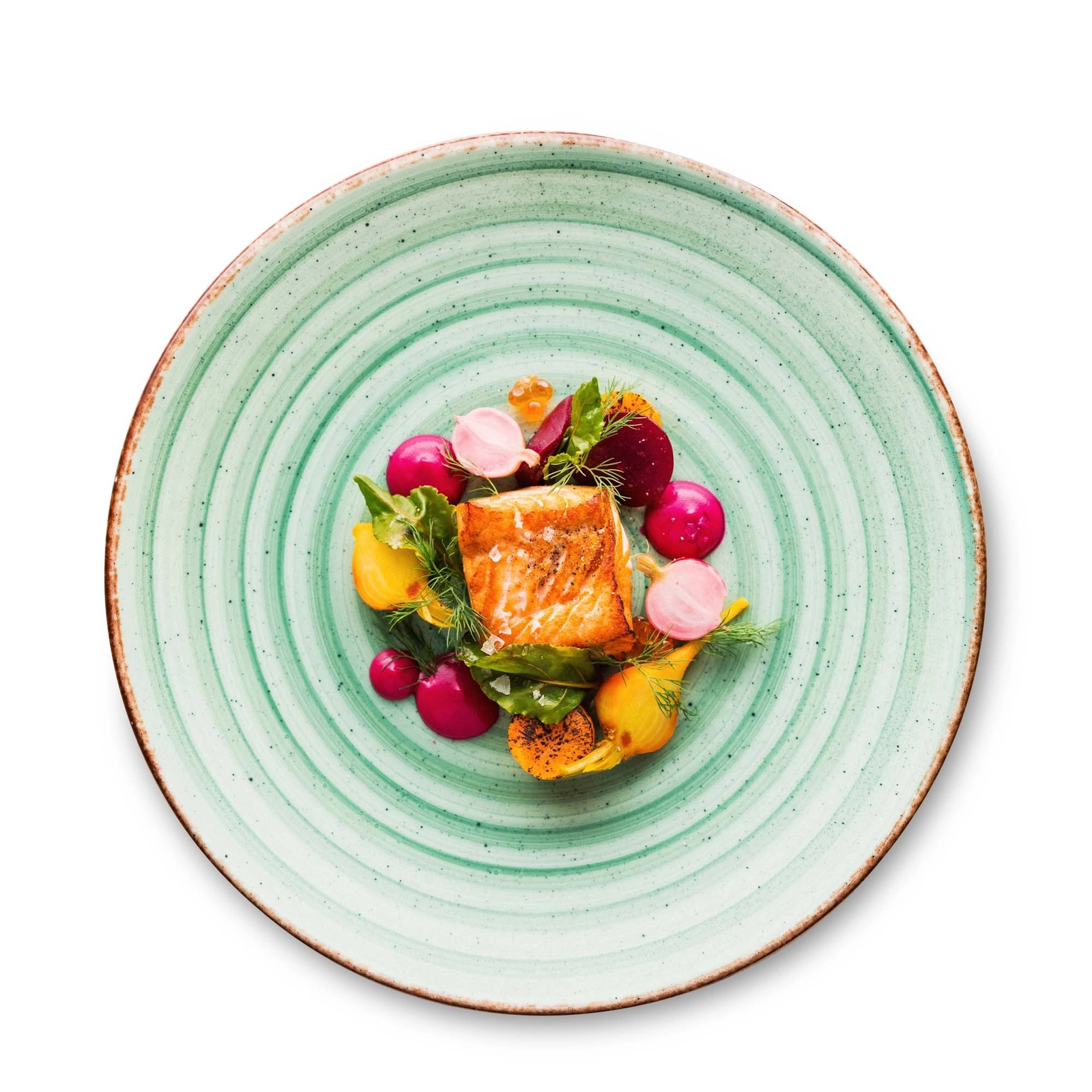 Talerz płytki, Ø270 mm, zielony | FINE DINE, Nefryt