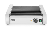 Podgrzewacz rolkowy do parówek jednostrefowy, 7 rolek, 230 V, 0,74 kW, 525×365×176 mm | HENDI, 268506