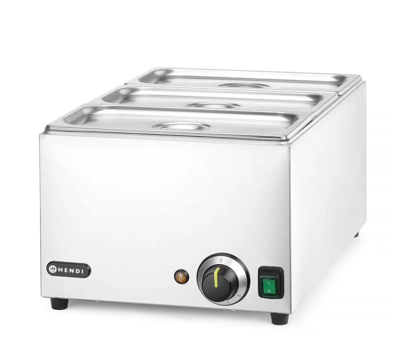 Zestaw: bemar + 3×GN 1/3 z pokrywką, 1 kW, 590×332×242 mm | HENDI, 238967