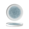 Talerz płytki z rantem, Ø260 mm | CHURCHILL, Raku Topaz Blue