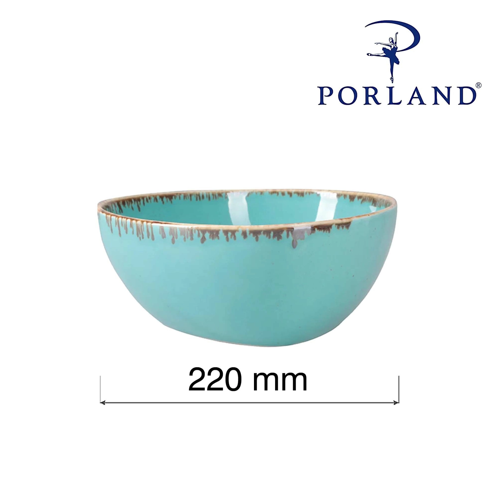 Miska trójkątna, 220 mm, błękitna | PORLAND, Seasons Laguna