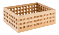 Koszyk drewniany na pieczywo 340x260x125 mm, jasnobrązowy | APS, Brotstation