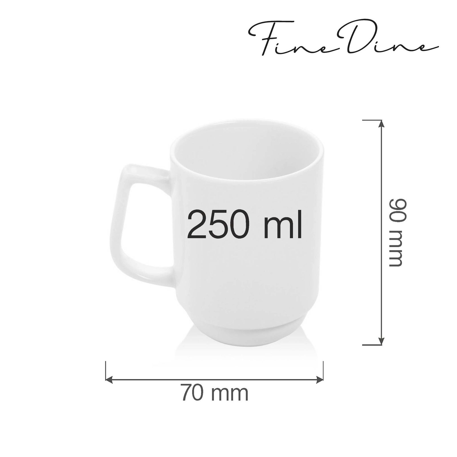Kubek sztaplowany, 250 ml | FINE DINE, Bianco