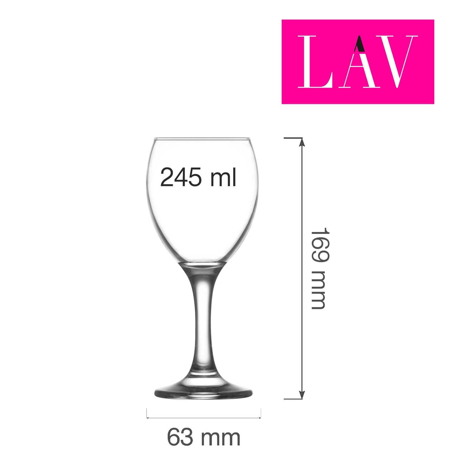 Kieliszek do wina, 245 ml | LAV, Empire