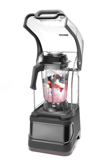 Blender barmański elektroniczny z obudową wyciszającą, 2,5 l, 1,68 kW, 220-240 V, 250x300x546 mm, czarny | HENDI, 230695