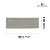 Taca porcelanowa, 320×110 mm, szara | CHURCHILL, Stonecast Peppercorn Grey